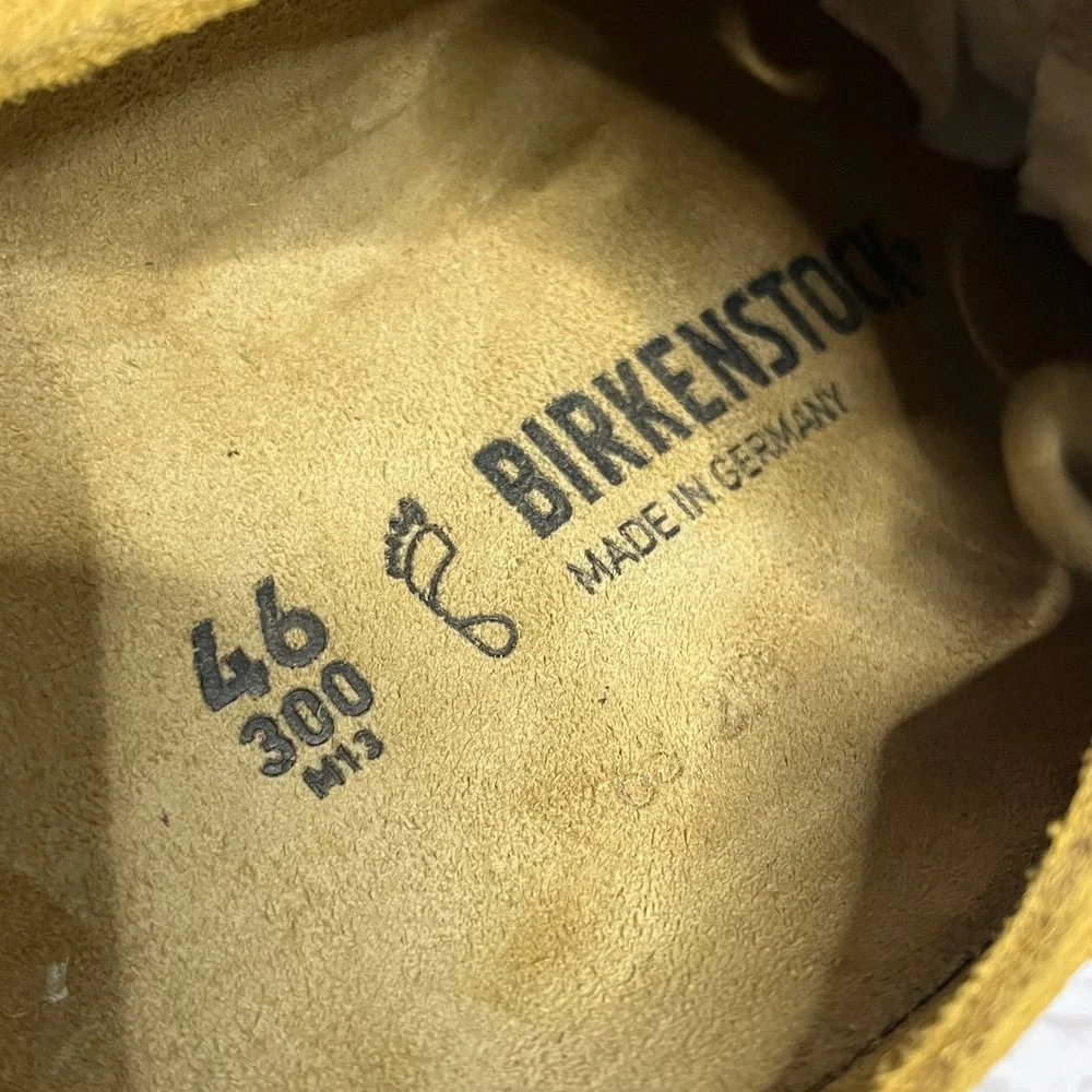 Birkenstock Boston Corduroy Suede Clogs Yellow Brown Ochre Mens 46 13